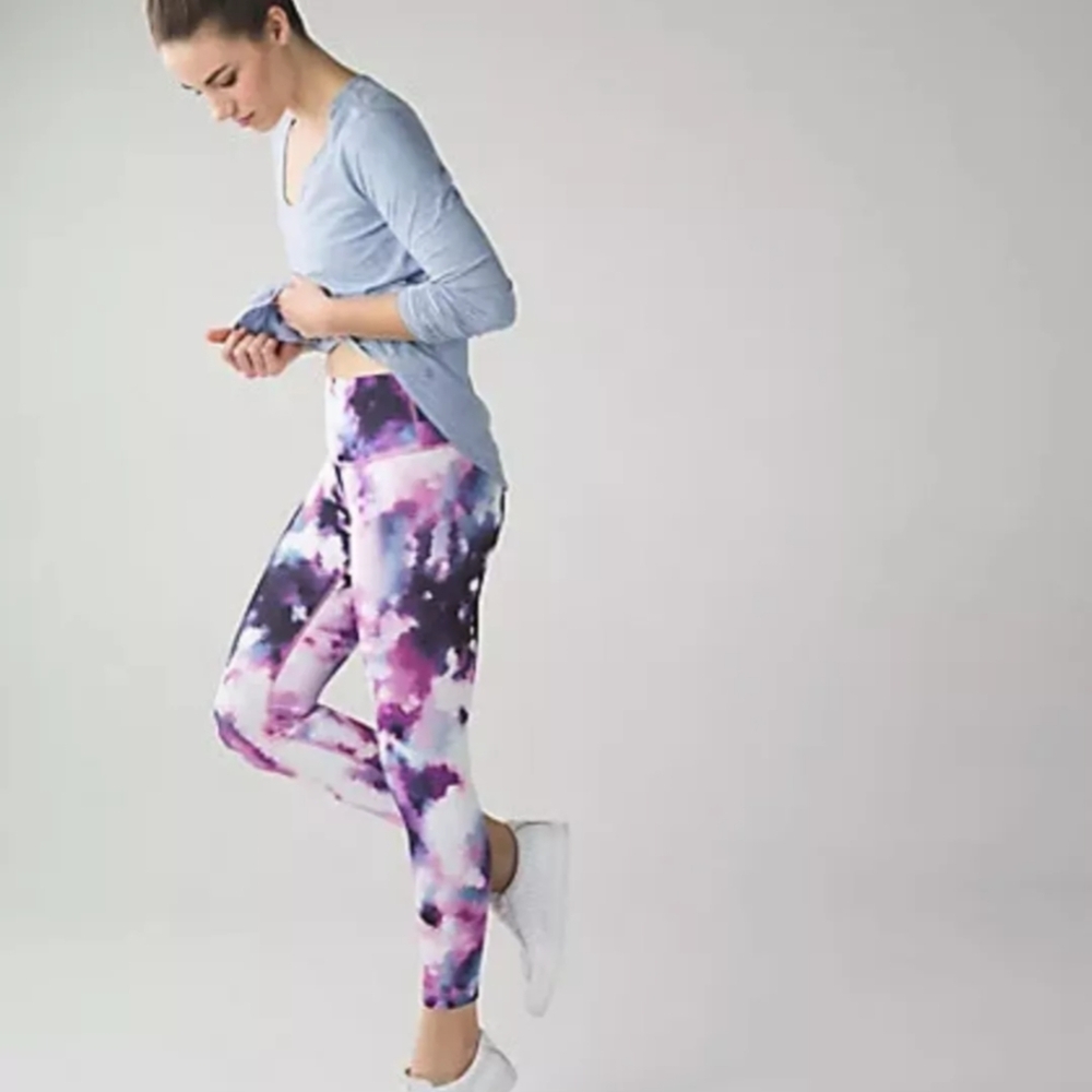 Lululemon Wunder Under Crop Blooming Pixie Multi Leggings Size 8